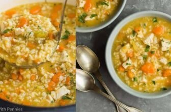 Hen and Rice Soup {Loaded with Veggies & Rice...